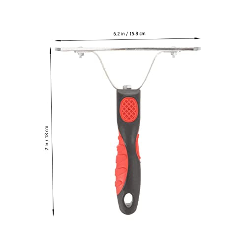 Durable Horse Grooming Rake with Rust Metal Teeth Rubber Handle Cleaning Brush for Removing Shedding Hair and Mud Comfortable Massage Comb and Domestic Animals Easy to Hold
