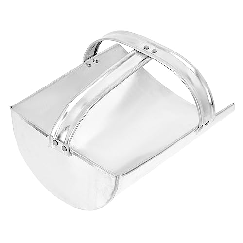 Kisangel Thickened Iron Shovel for Feeding Handheld Feed Scoop for Livestock Farm