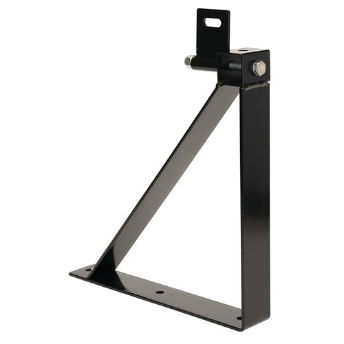 Weaver Livestock Triangle Fan Mounting Bracket, Barn Fan Mount with Adjustable Airflow Control, Black Metal Wall Mount Pivot Bracket, 15.25 x 13.5 in