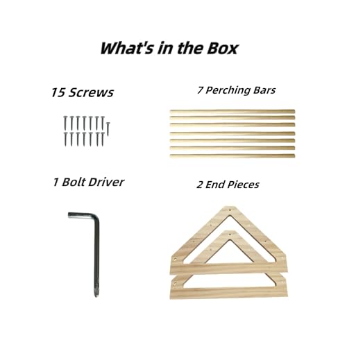 Chick Perch Chicken Coop Toys and Accessories,Chick Roosting Bar,Brooder for Baby Chicks,Strong Wooden Bird Perch. (Style 2, 14.4" x 10.7" x 6.7) - color: Style 2