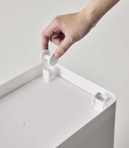 YAMAZAKI Home Tower Airtight Pet Food Storage Container - Cat And Dog Food Holder Bin With Transparent Lid And Handle - Extra Large - Polypropylene - 6.6 Gallons, 25 Liters - color: White, size: Extra Large