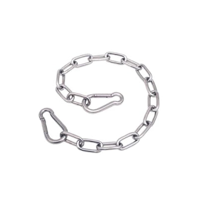 20 Inch Gate Chain Lock for Outdoor Fence, Stainless Steel Gate Link Chain Latch with Double-Ended Carabiners Chain Link Gate Latches for Pet Cages,Horse, Goat, Cow Corral Supplies