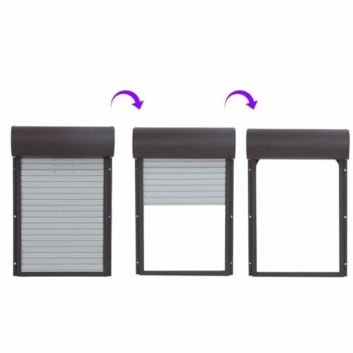 Automatic Chicken Coop Door Opener, Battery Powered Metal Poultry Pet Door with Timer, LED Display Auto Coop Doors for Duck Goose