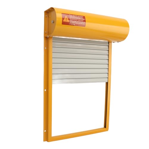 Automatic Chicken Coop Door, Solar Powered Chicken Door Opener with Timer LED Display for Duck Goose Poultry Safety (Yellow) - color: Yellow