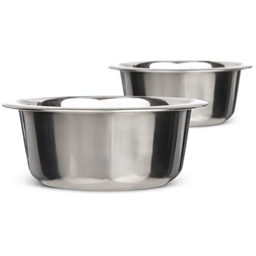 Neater Pet Brands 2.2 Cup (18 oz.) Stainless Steel Dog Bowls, Set of 2 Neater Feeder Replacement Bowls (Small Deluxe Model), Dog Food Bowl & Water Bowl, Dishwasher Safe Metal Dish for Cat & Small Dogs - color: Two Pack, size: 2.2 Cup