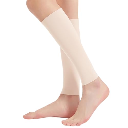 1 Pair Breathable Calf Warmer Winter Sports Device Warm Socks Cover for Outdoor Activity Nonslip Leg Cover Warm Sports Leg Sleeves - color: Beige1, size: Large