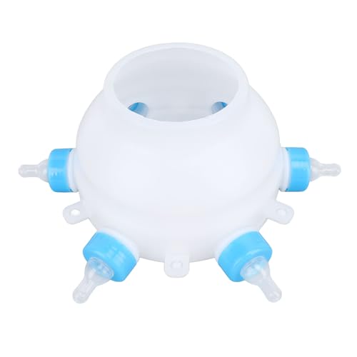 Lamb Feeding Bucket, 6 Pacifiers Small Animal Milk Feeder, 2.5L Lamb Drink Nipples, Piglets Feeder, Livestock Teat Milk Feeding Tool Raising Equipment