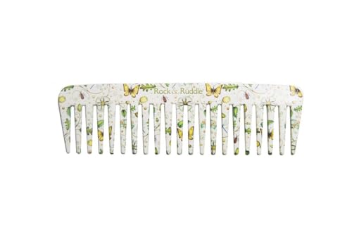 Rock & Ruddle Wide Tooth Comb. Perfect for Detangling Wet Hair and Applying Hair Color. Acorns & Butterflies Design - color: Acorns & Butterflies