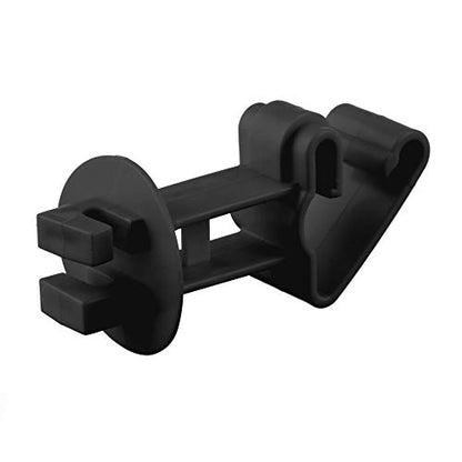 25PCS Electric Fence Insulators for T-Post, Snap-on Extended Insulators, Black - color: Black