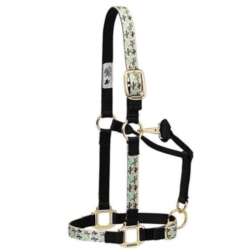 Weaver Leather Adjustable Patterned Nylon Horse Halter, Cactus, Small Horse
