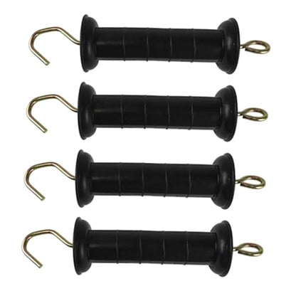 SOLUSTRE 4pcs Electric Fence Gate Handles with Spring Insulators for Ranch and Outdoor Use Plastic Construction for Easy Installation and Reliable Gate Control