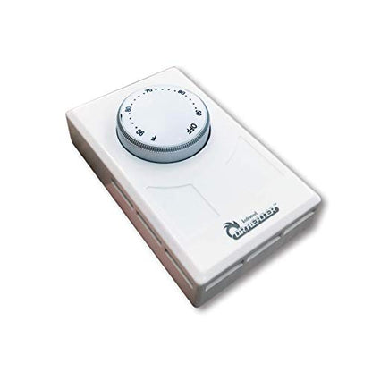 Dr. Infrared Heater DR-001 Wall Thermostat 4 wires single or Double poles 120-277V 3360-7756W, White.