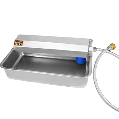 Automatic Dog Water Bowl Dispenser 304 Stainless Steel Waterer for Horse Goat Pig Cow, Large Capacity Horse Livestock Water Trough Dispenser Dog Bowl & Goat Waterer