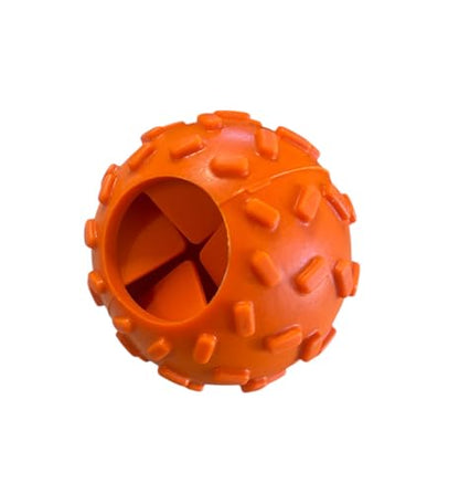 Challenging Treat-Dispensing Ball for Pigs Piglets Dogs Rabbits Cats and Other Small Animals – Mental Stimulation and Playtime Fun - color: Orange