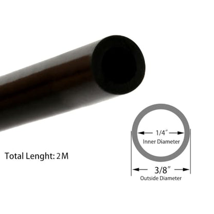 1/4" ID Silicone Tubing, JoyTube Black Food Grade Silicone Tubing 1/4" ID x 3/8" OD 6.6 Feet High Temp Pure Silicone Hose Tube for Pump Transfer - size: 1/4"-3/8", style: 6.6FT