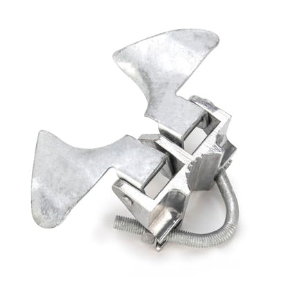 Chain Link Fence Butterfly Gate Latch, Galvanized 2 Way Lockable Gate Latch for 1-3/8" Gate Frame and 2-3/8" Gate Post, Fence Gate Latch with Padlock Hole, Silver, 1 Pack