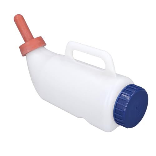 Calf Nursing Feeding Bottle, 2L Large Capacity Spill Proof Milk Feeder with Soft Silicone Nipple for Cattle Sheep