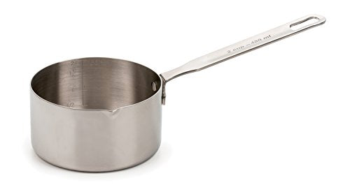 RSVP International Endurance Stainless Steel Measuring Pan Scoop, 2 Cups | Dry or Liquid | Baking or Cooking | Perfect for Feeding Pets, Cat Dog Food, Bird Seed, etc. | Dishwasher Safe - size: 2 Cups