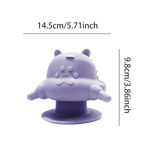 Puppy Feeder with Four Silicone Nursing Bottle Feeding Station Bowl Dispenser Multifunctional and Easy Cleaning Suitable for Breeders Pet, Purple - color: Purple