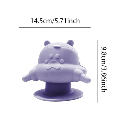Puppy Feeder with Four Silicone Nursing Bottle Feeding Station Bowl Dispenser Multifunctional and Easy Cleaning Suitable for Breeders Pet, Purple - color: Purple