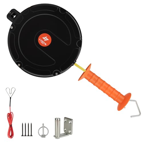 Electric Fence Gate Handle, Retractable Electric Fence Door Handle Built in 20mm Electric Fence Poly Tapes, Length 18m, Gate Connector | Retractable Electric Fence Door Handle Length 18m, Gate Connector - size: Tape Gate Handle - 18M