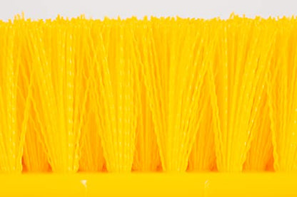 SPARTA Multi-Level Tile Scrub Brush 12" Wide Brush Head, Heavy-Duty Tile Cleaning Brush with End Bristles for Commercial Tiles, Tubs and Floor, Plastic, 12 Inches, Yellow - color: Yellow