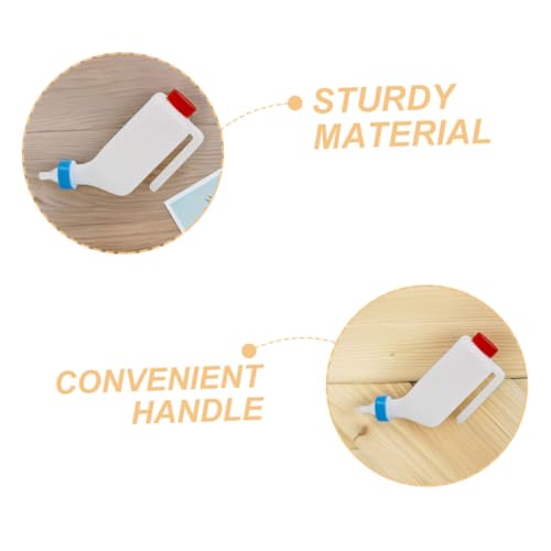 VICASKY Pig Nursing Bottle for Small Animals 1pcs Plastic Milk Feeder Detachable Nipple for Calves Lambs and Goats