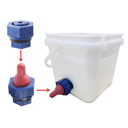 Sheep Goat Animal Teats Lamb Pacifier Pet Feeding Bucket Teats Lamb Feeder with Fixed Base for Farm Animal Pet Easy Installation Removal(Style 2) - size: Style 2