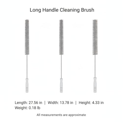 Long Handle Cleaning Brush with Wood Handle and Synthetic Bristles for Bathroom Gaps and Appliance Surfaces (1 PC)