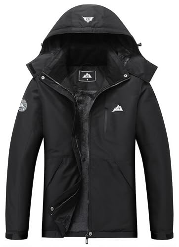 MOERDENG Women's Waterproof Snow Ski Jacket - Warm Winter Coat Insulated for Snowboarding, Softshell for Winter Hiking - color: Black, size: Medium