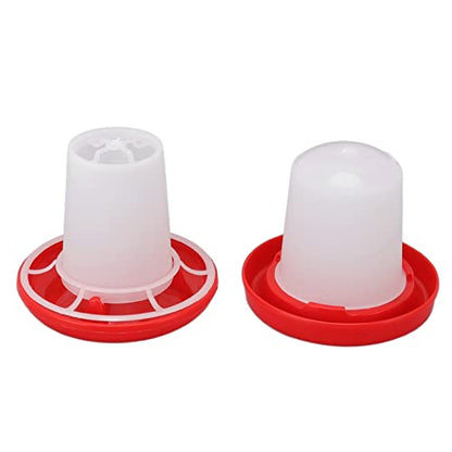 VBESTLIFE Poultry Feeder and Waterer Combo Sturdy Chick Feeder and Waterer Kit Perfect for Chickens and Small Birds