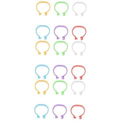 Yardwe 360pcs Chick Identification Rings Poultry Racing Bands Foot Rings for Chicken Poultry Reusable Material Random Color