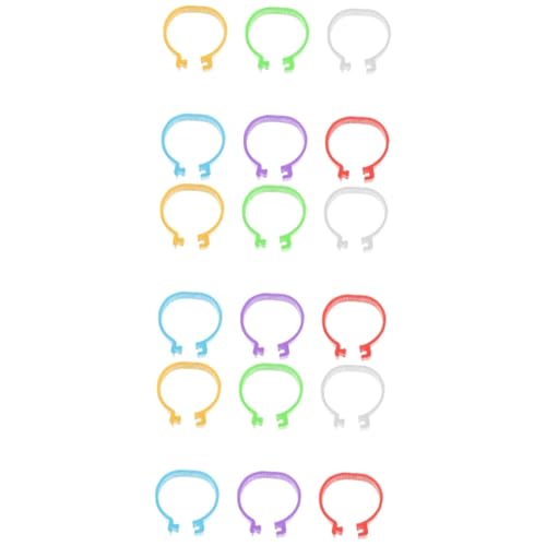 Yardwe 360pcs Chick Identification Rings Poultry Racing Bands Foot Rings for Chicken Poultry Reusable Material Random Color