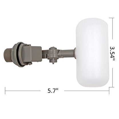 2 Pcs Float Valve 1/2 or 3/4 Water Float Valve with Adjustable Arm Automatic Fill for Livestock Water Tank Fountains (1/2 Inch) (Pack of 2) - size: 1/2 Inch (Pack of 2)