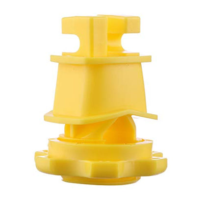 25PCS Screw Tight Round Post Insulator, Electric Fence Wire Holding Insulator, Two Piece Suit (Yellow) - color: Yellow
