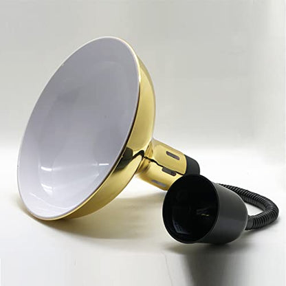 Hanging Food Heat Lamp Infrared Food Warmer Fry Heating Light 250W with Retractable Cord (Dia29cm(Gold)) - size: Dia29cm(Gold)