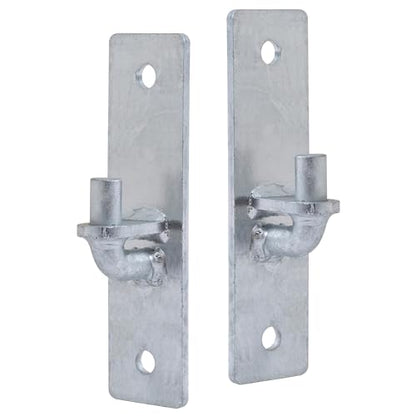 VIVIDA Wall Mount Gate Hinge 2 PCS, Heavy Duty Flat Back Farm Gate Hinge with 5/8" Pin, Chain Link Fence Parts, Galvanized Steel - size: 7.5" × 1.5" (2 PCS)