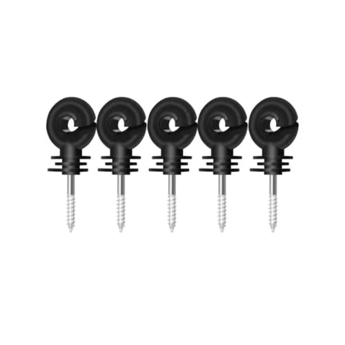 Electric Fencing Ring Insulators Electric Fence Insulators Wood Post Insulator Hooks Farm Livestock Fencing Wire Tapping Insulation Nail(5PCS) - color: 5PCS