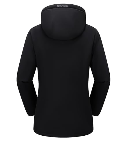 Women's Waterproof Snow Ski Jacket Warm Winter Coat Insulated Snowboarding Jacket Softshell Hiking Jacket - color: Black, size: Small