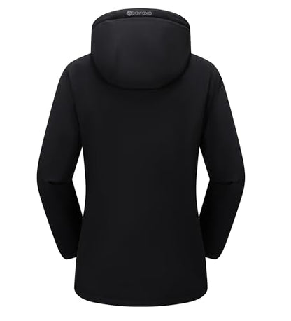 Women's Waterproof Snow Ski Jacket Warm Winter Coat Insulated Snowboarding Jacket Softshell Hiking Jacket - color: Black, size: X-Large