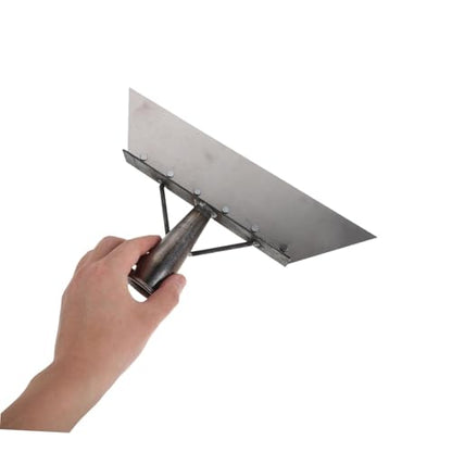 ibasenice Heavy Duty Manganese Steel Barn Manure Scraper Shovel 32cm for Livestock Stall Cleaning and Farm Waste Removal