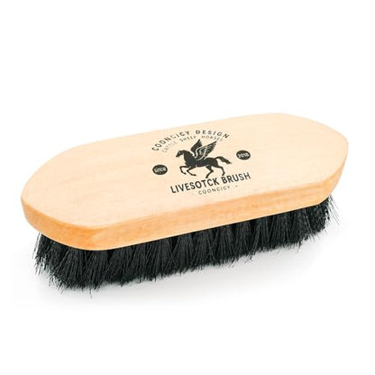 Medium Livestock Brush for Goat, Cattle, Cow | Goat Supplies & Accessories, Brushes for Grooming, Wood Handle