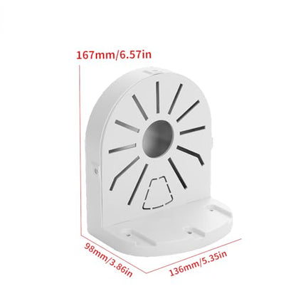 Indoor Outdoor Camera Bracket ABS Plastic Wall Mount L-Shaped Bracket for Security Dome IP Camera Mounting, Junction Box Cable Management (4.5in-SL-1PACK) - style: 4.5in-SL-1PACK