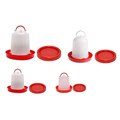 Chicken Feeder Waterer Baby Chick Drinker Feeder with Carrying Handle Capacity 1.5 L Chicken Water Feeder Pet Supplies