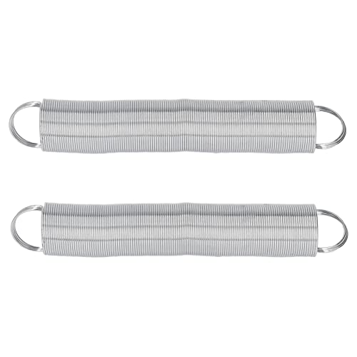 2 Pcs Stainless Steel Electric Fence Gate Handle with Insulators with Spring, Handle Heavy Duty Electric Fence Gate Handle, 16 Feet Tension Livestock Fence Spring for Pasture
