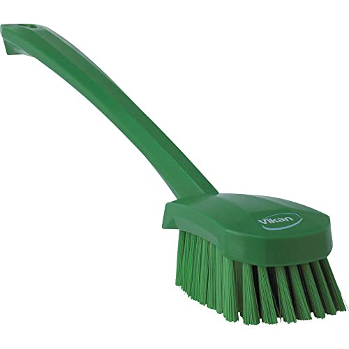Vikan 41862 Brush,Washing,Stiff,15.75",PP/PBT,Green - color: Green