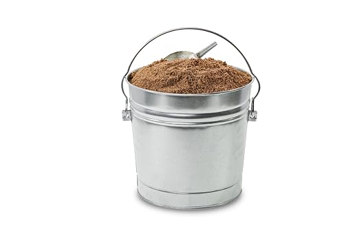 Behrens 6 Gallon Galvanized Steel Storage Can or Waste Bin w/Locking Lid & Handle (1 can, 1 Black Grip) - size: 1 Bucket, style: 1 Black Grip