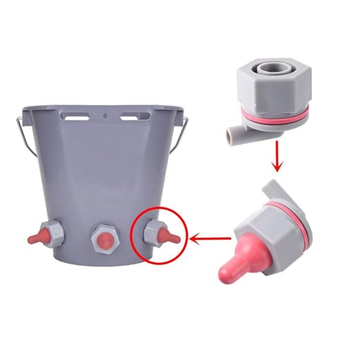 Calf Feeding Fixed Base Milk Bucket Nipple Soft Rubber Teats Feeding Bottle Accessory Calf Feeder - color: AF086