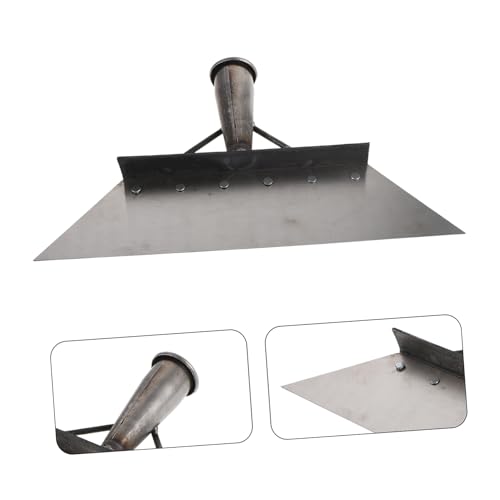 Abaodam Heavy Duty Manganese Steel Farm Dung Scraper Shovel 32cm for Barn Stall Cleaning and Poultry Manure Removal Tool