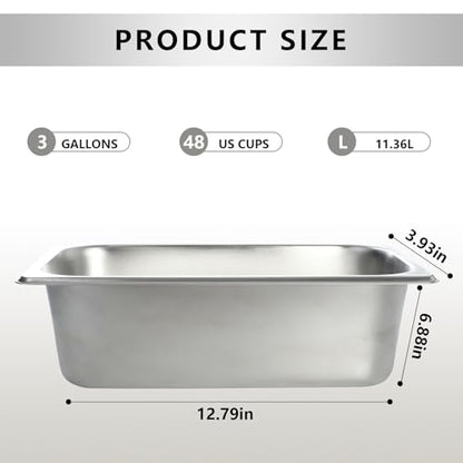 FlidRunest Heavy Duty Metal Chicken Feeder Trough, Durable Duck Water Feeder, Large Capacity Livestock Water Pan for Duck Pig Chick Deer, Easy to Clean